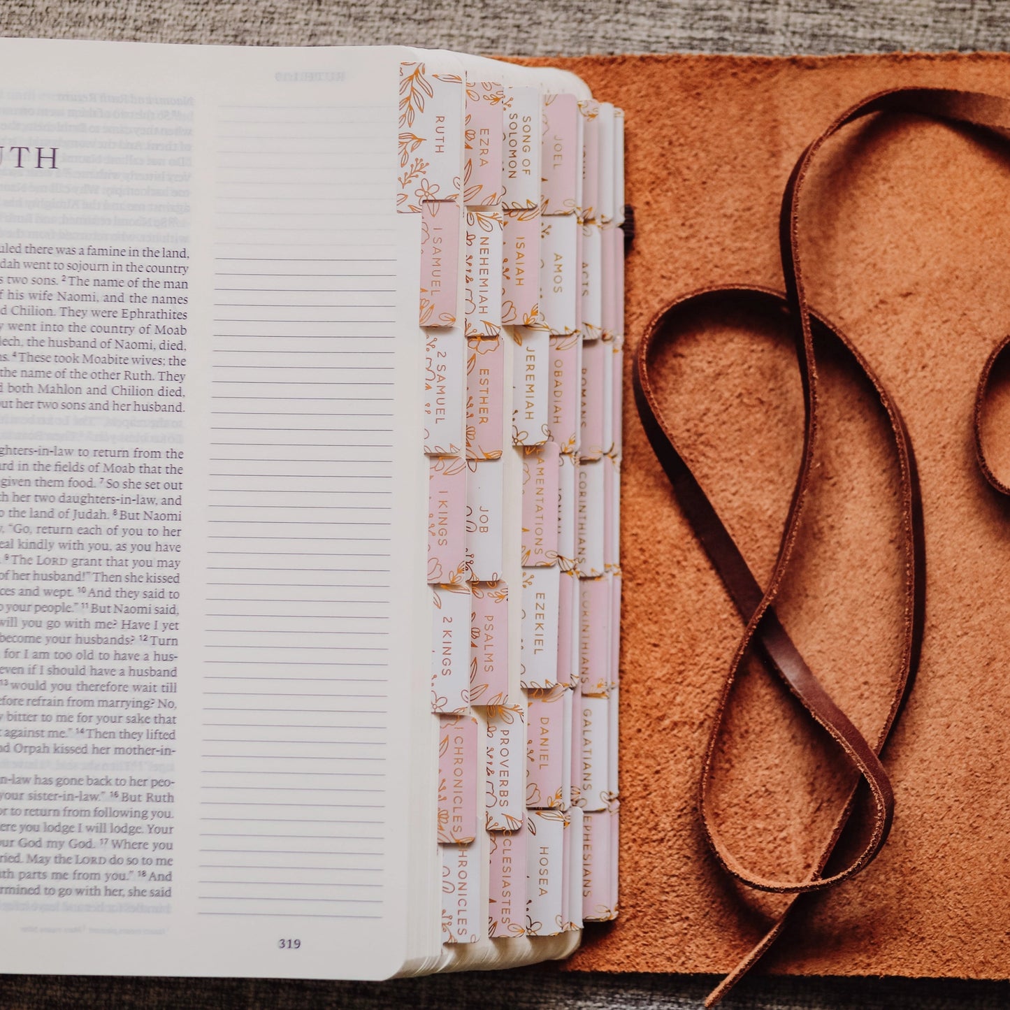 The Daily Grace Co Gold Foil Bible Tabs Dusty Pink