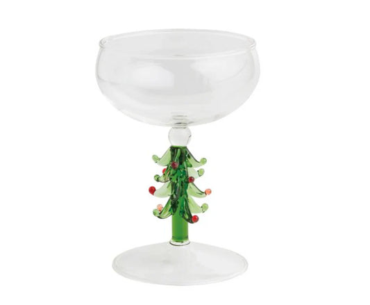 Green Tree Coupe Glass