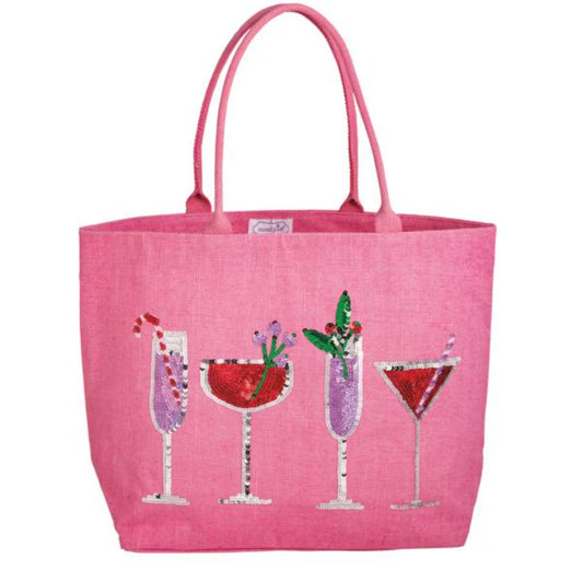 Holiday Sparkle Tote Pink