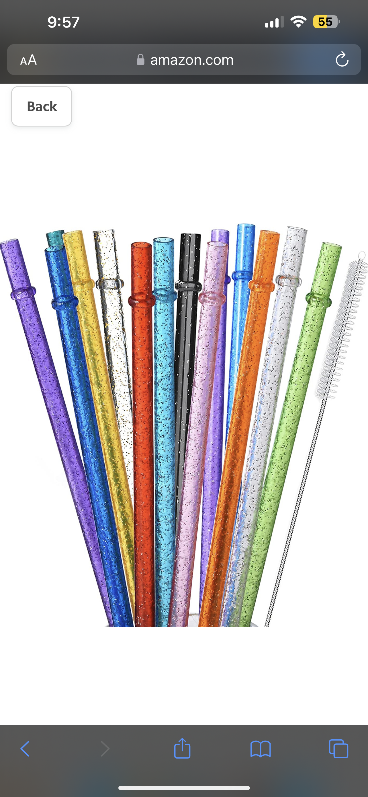 Glitter 40oz straws
