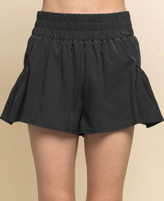 Black Flutter Shorts