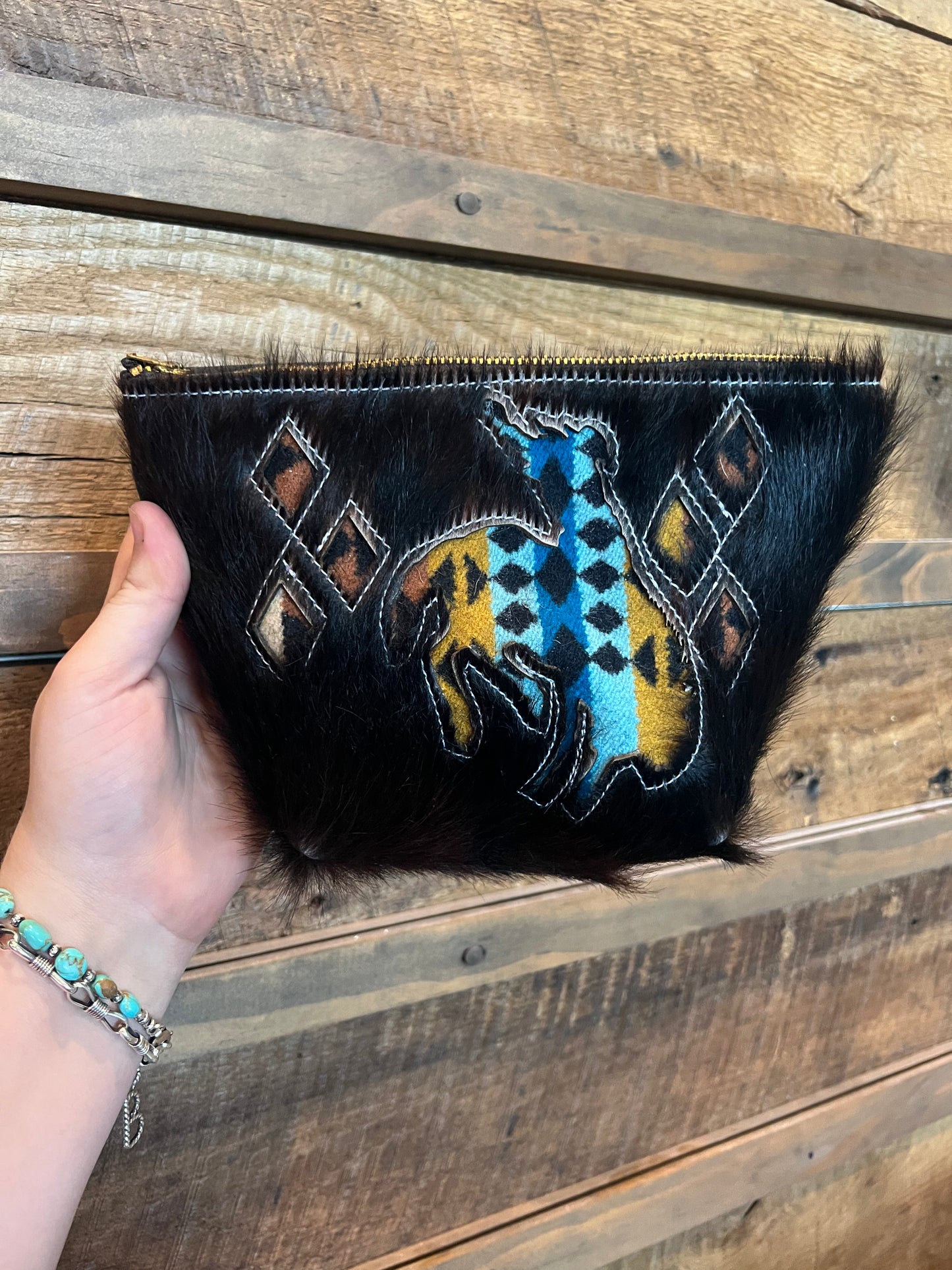 Cowhide Bronc Pendelton Bag