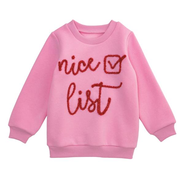 Nice List Tinsel Toddler Sweatshirt