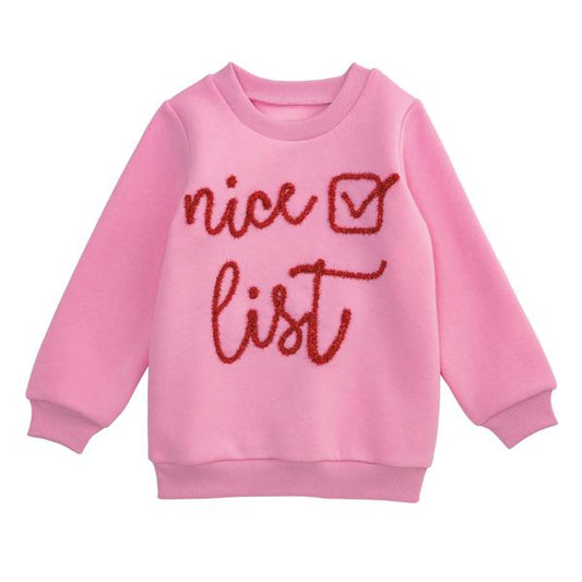 Nice List Tinsel Toddler Sweatshirt