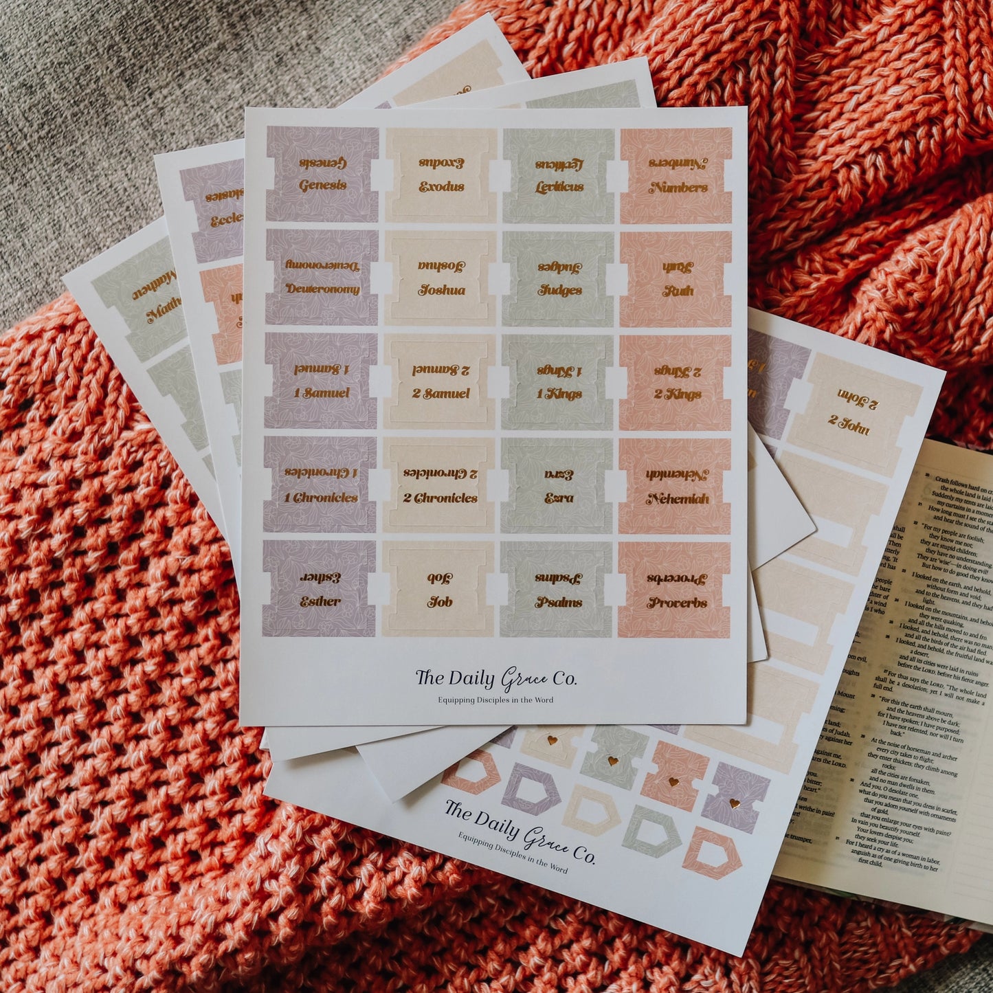 The Daily Grace Co Pastel Floral Bible Tabs