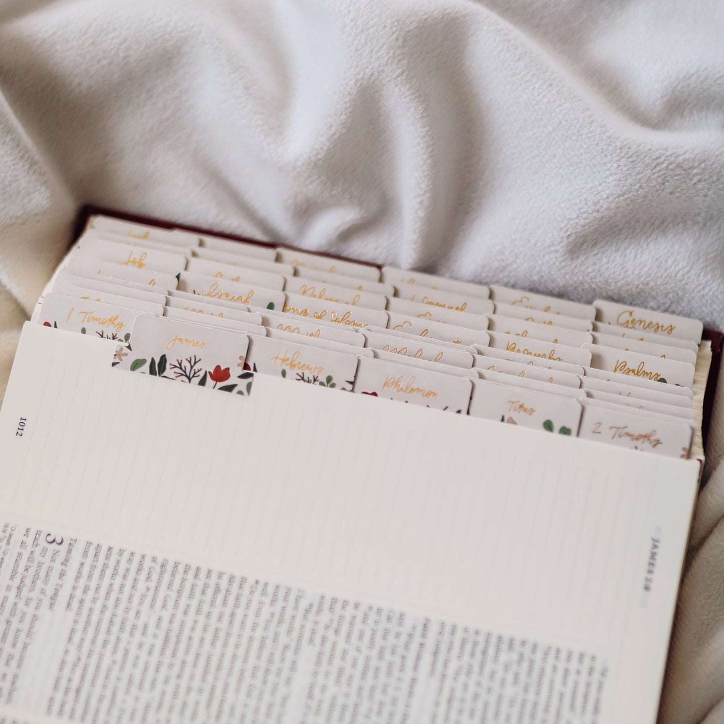 The Daily Grace Co Rust Floral Bible Tabs