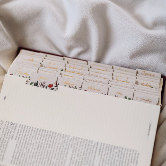 The Daily Grace Co Rust Floral Bible Tabs