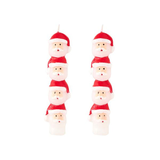 Santa Mini Taper Candle Set of 2