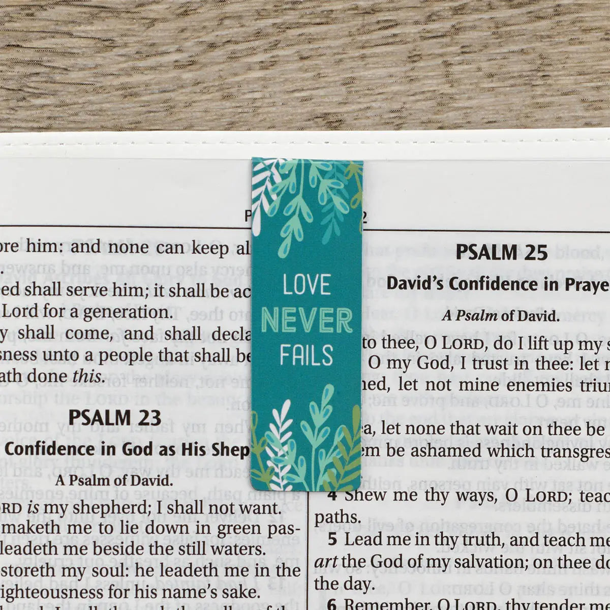Magnetic Bookmark Set Strong & Courageous Floral Garden