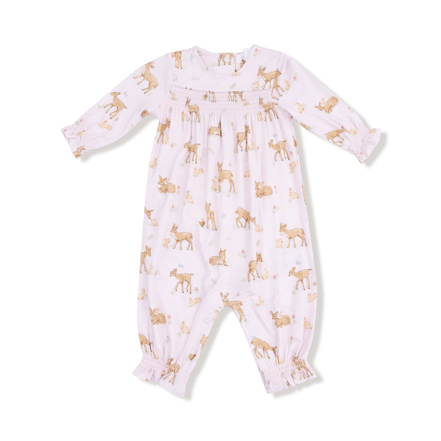 Little Fawn Smocked Long Sleeve Romper