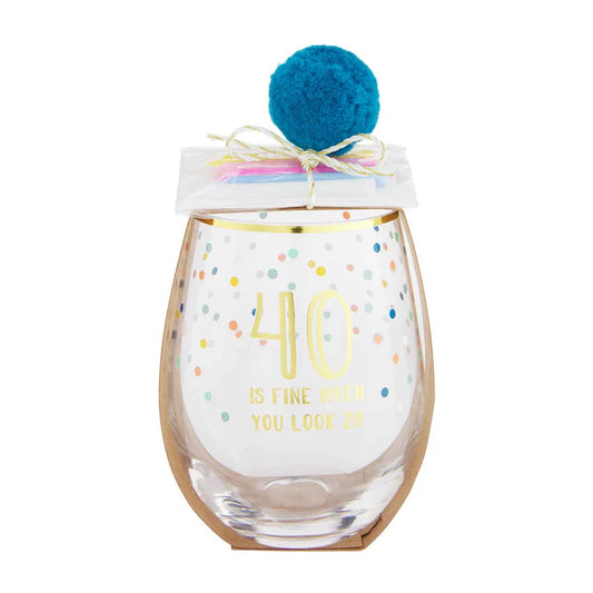 40 Candle Wine Glass Set
