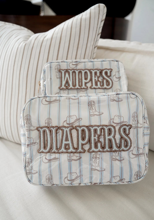 Western Blues Clear Coat Bags