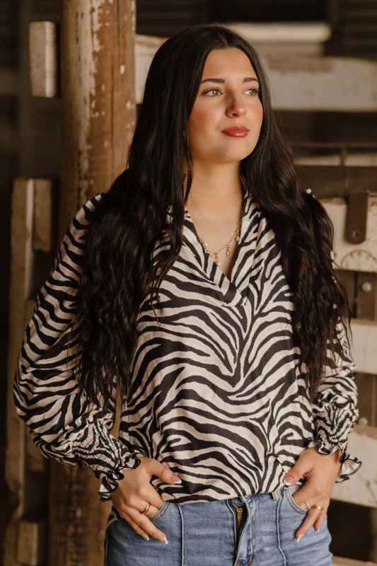 Canyon Call Top - Zebra