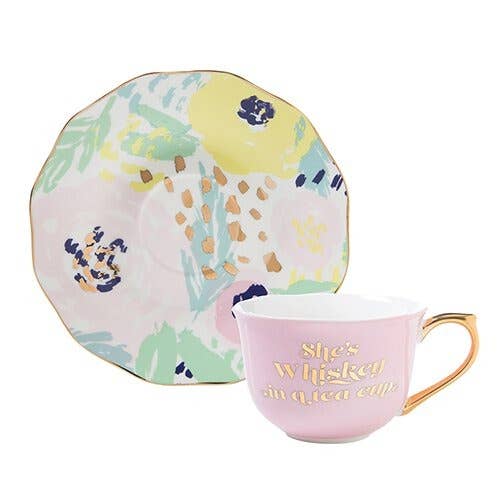 5OZ CUP/SAUCER SHE'S WHISKEY