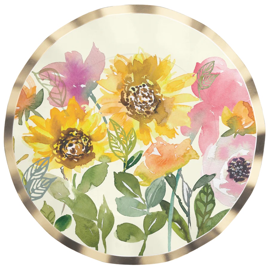 DINNER PLATE SUNFLOWER/8PK