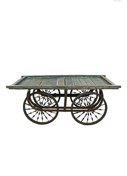 Wooden trolley cart