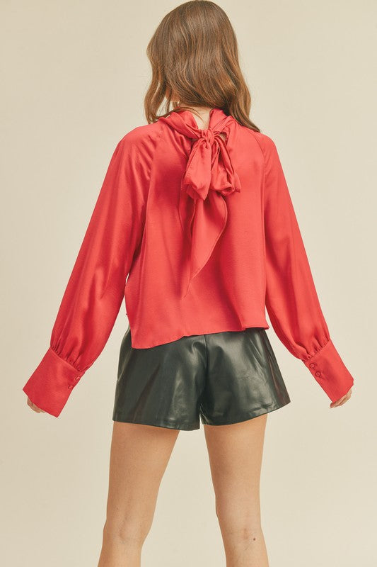 Pink Cross Silk Blouse