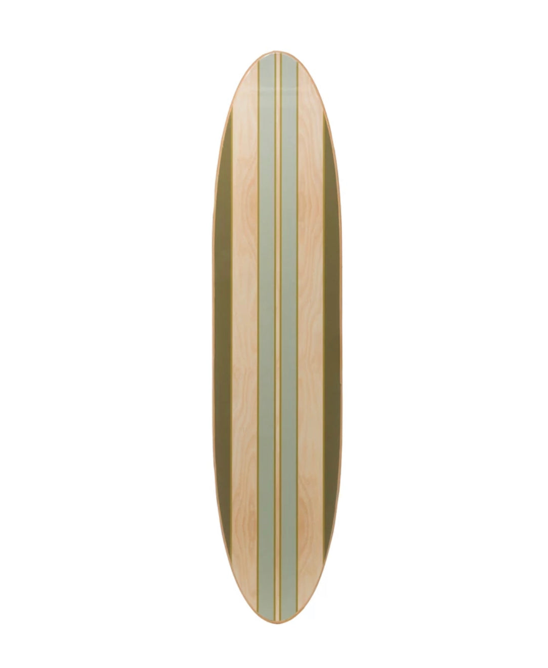 Wood Striped Surfboard Wall Decor