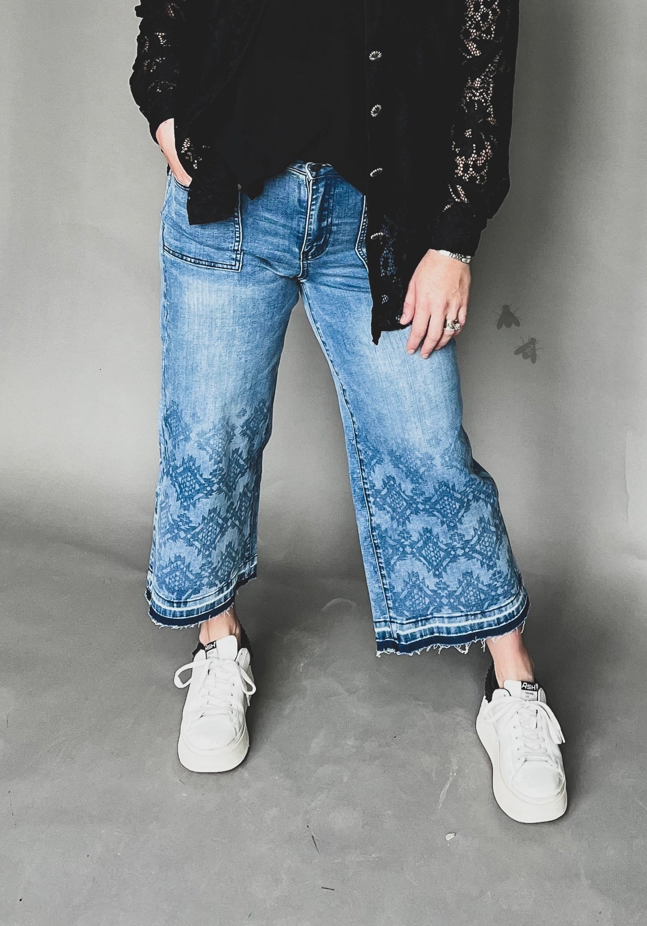 Aztec Denim Capris