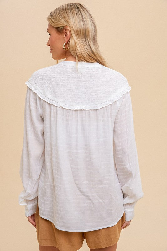 Smocked Ruffle Blouse