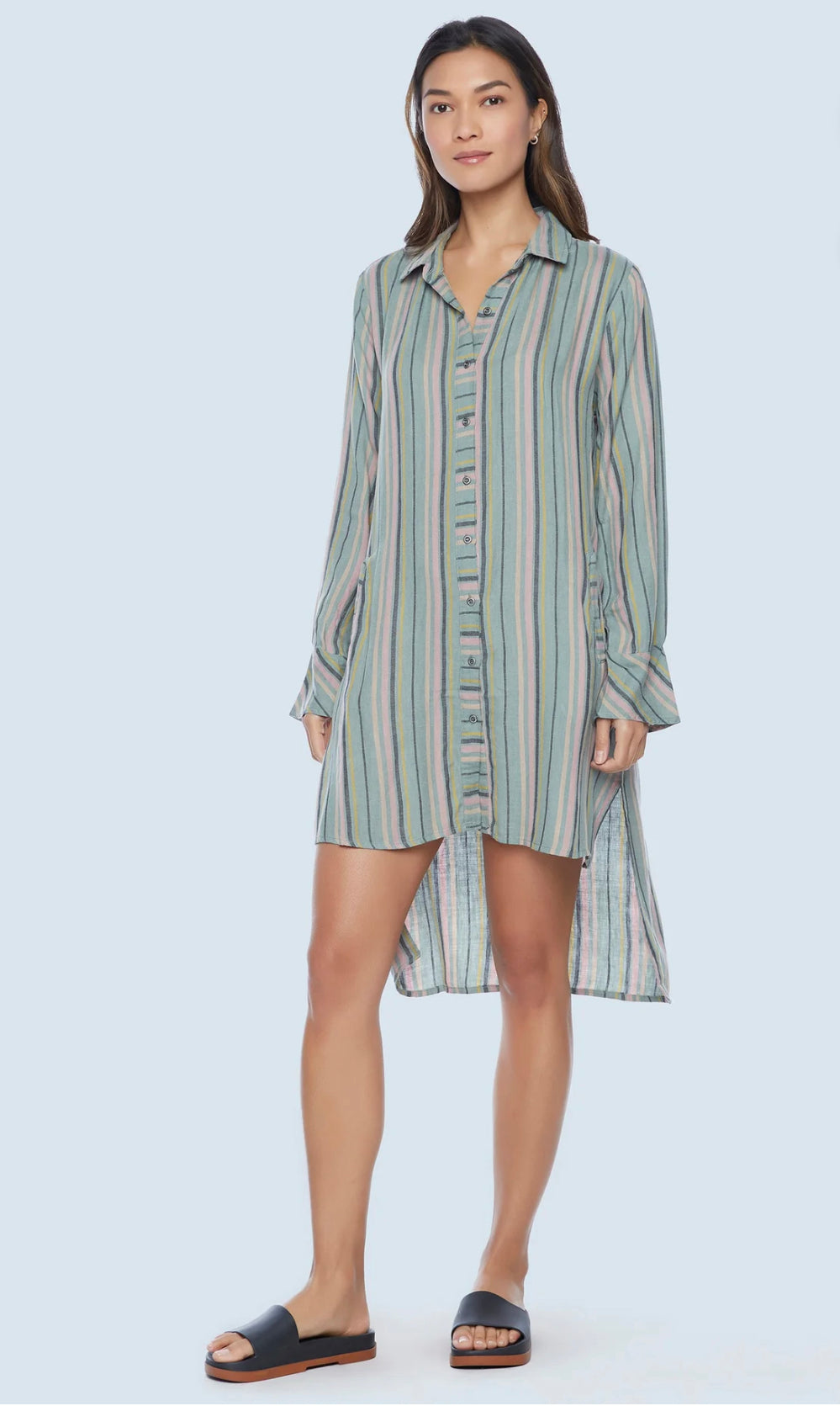 Candy Stripe Shirtdress